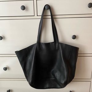 Baggu Leather Tote (Black)